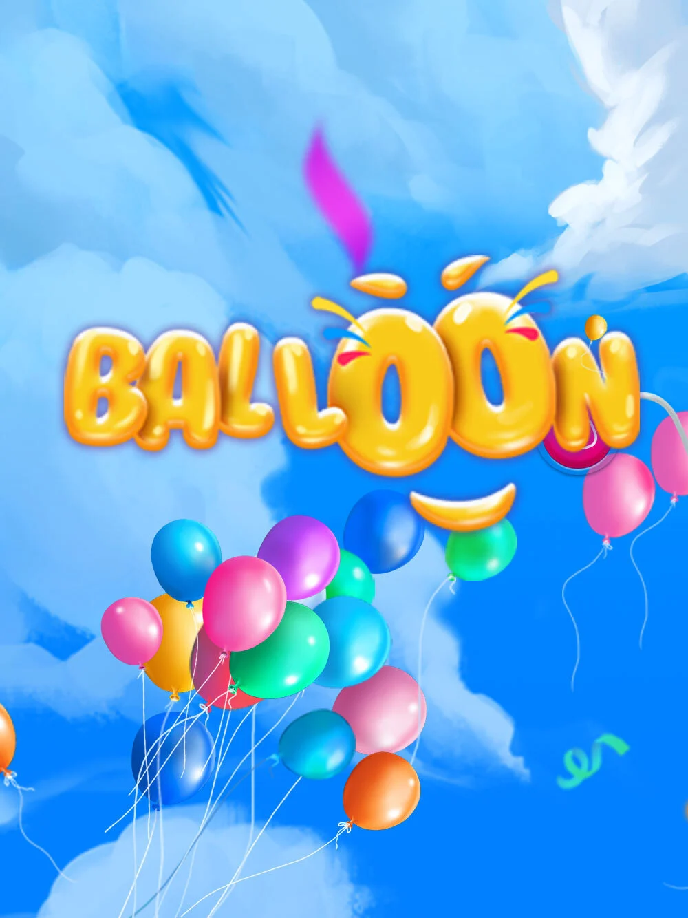Juego arcade con globos y diseño divertido de premios